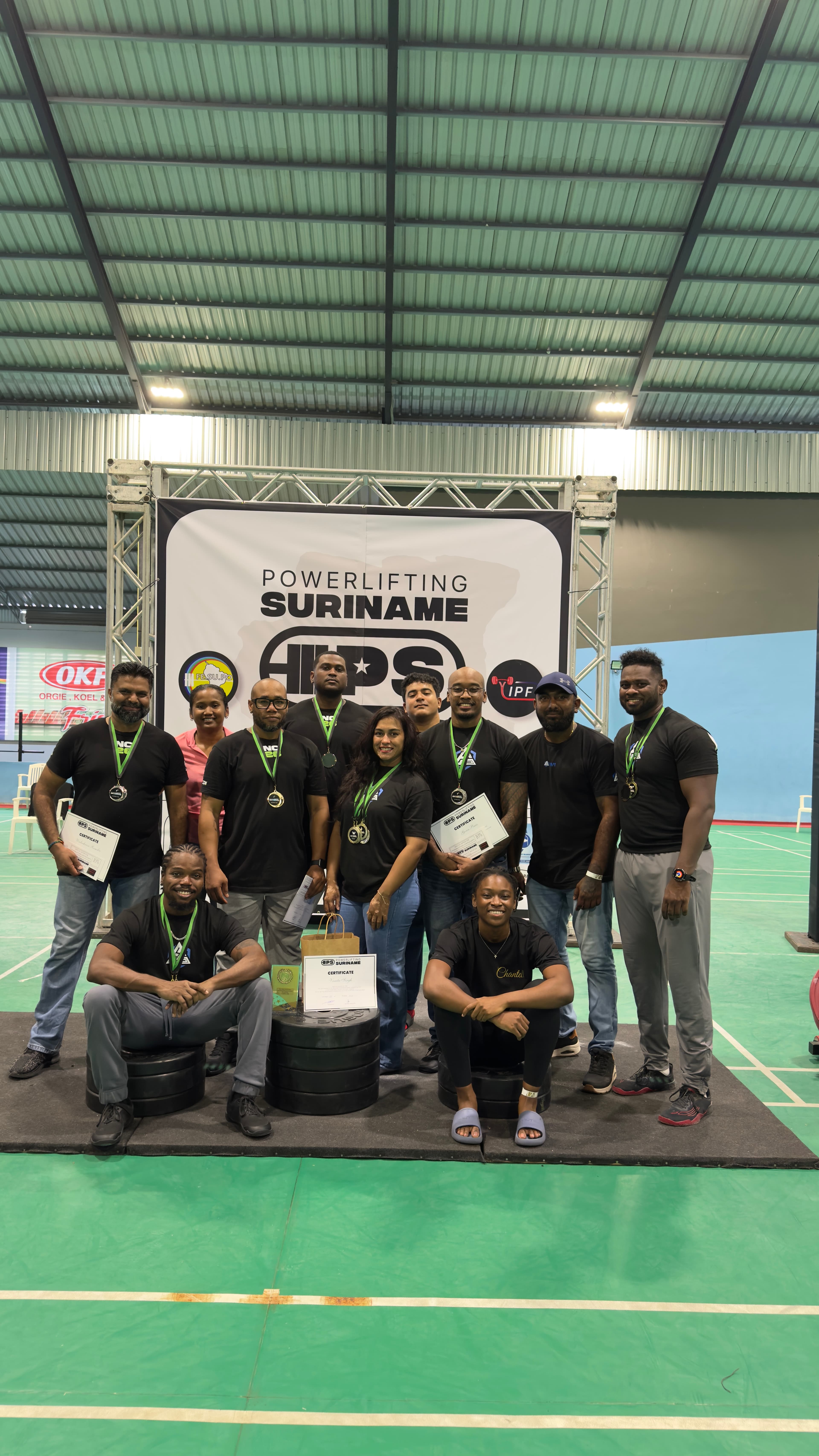 ESS team at Powerlifting Suriname